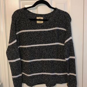 Hollister black and white striped sweater